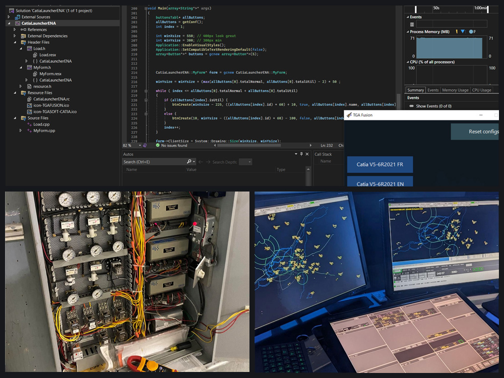Exemple d'interventions, programmation logicielle, troubleshooting et amelioration
